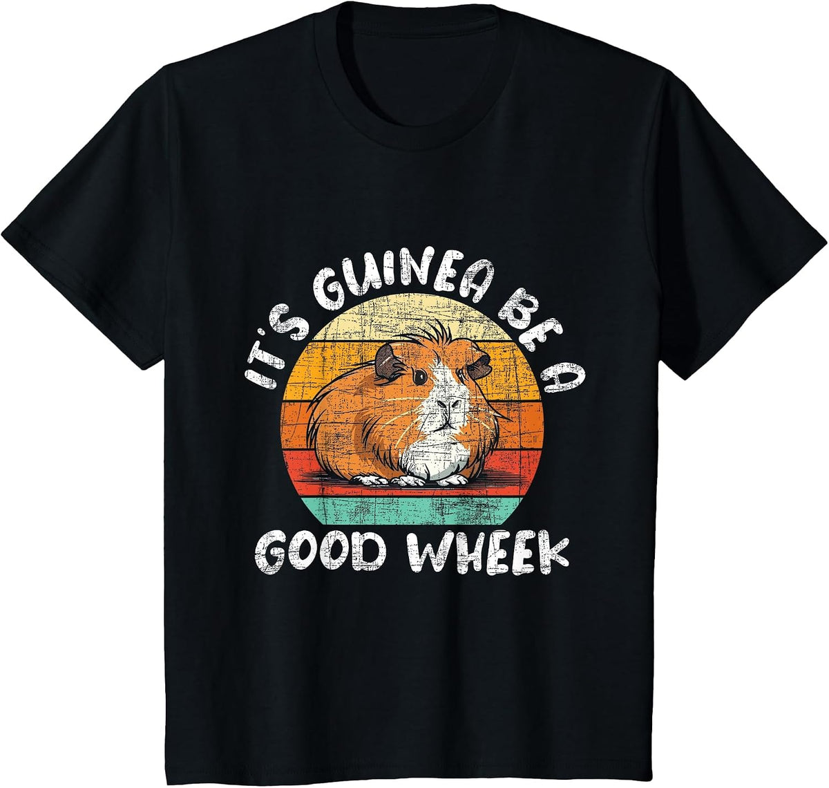It's Guinea Be A Good Wheek - Retro Vintage Rodent Pet Lover T-Shirt - Black