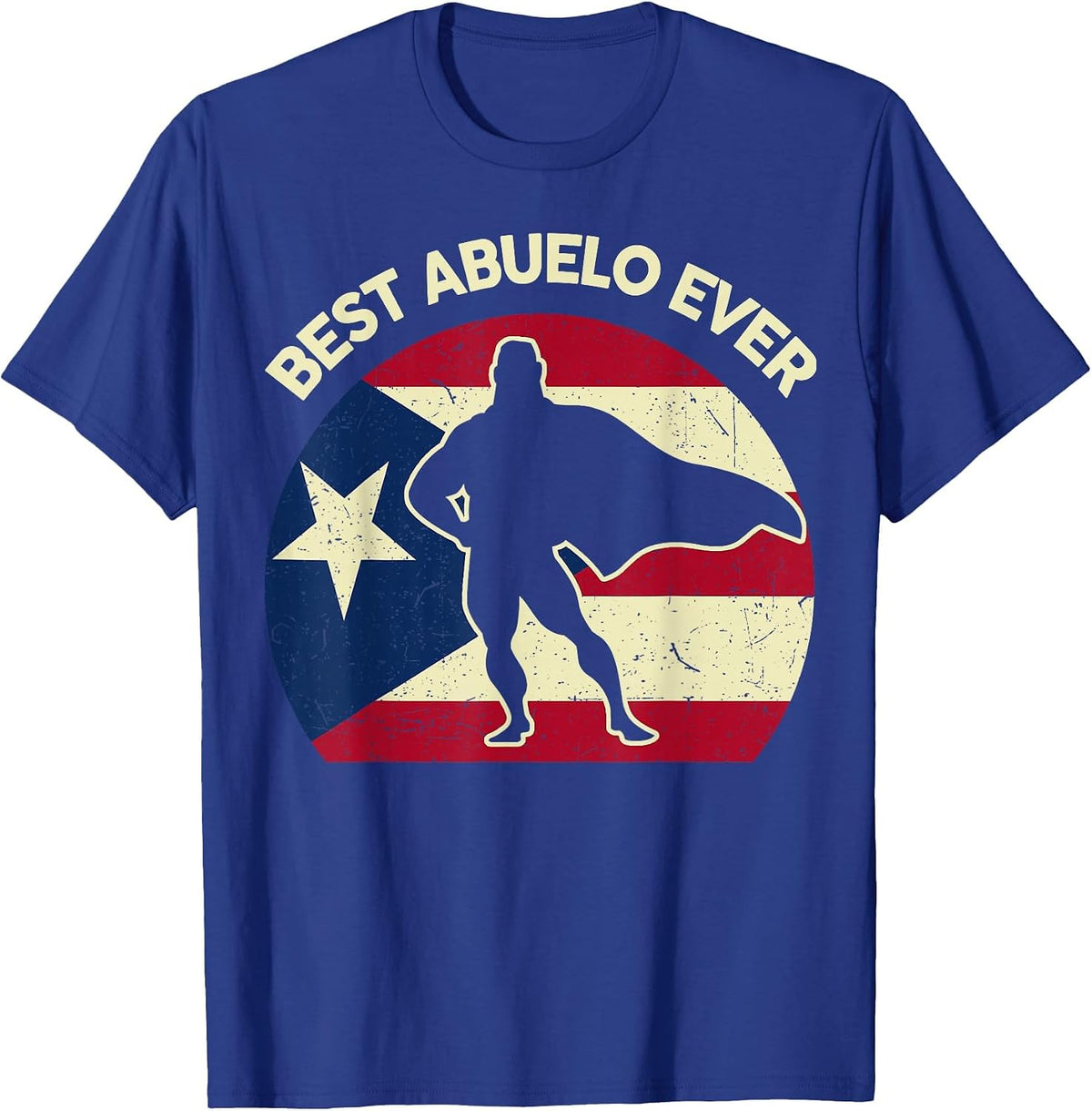 Mens Father Day Best Puerto Rican Abuelo Ever Puerto Rico Grandpa T-Shirt - Royal Blue