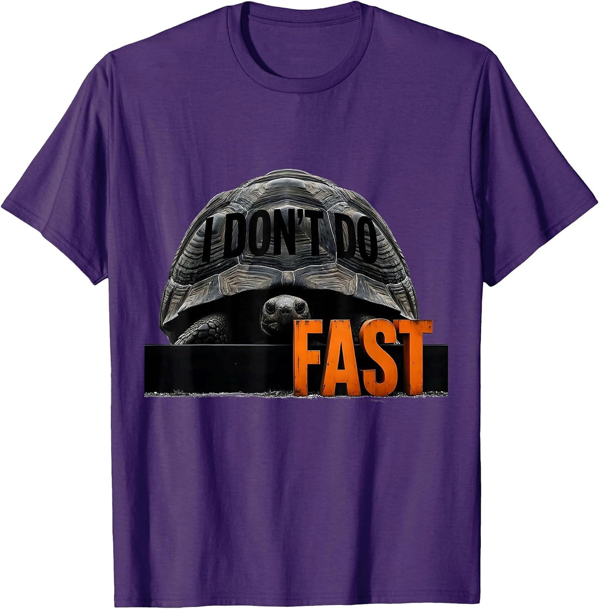 I Don't Do Fast Funny Tortoise Lover Turtle Pet Owner Humor T-Shirt - Purple