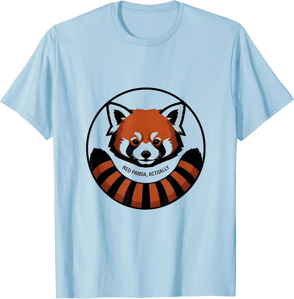 Men's Red Panda, Actually Funny Cute Panda Lover Humor T-Shirt - Baby Blue