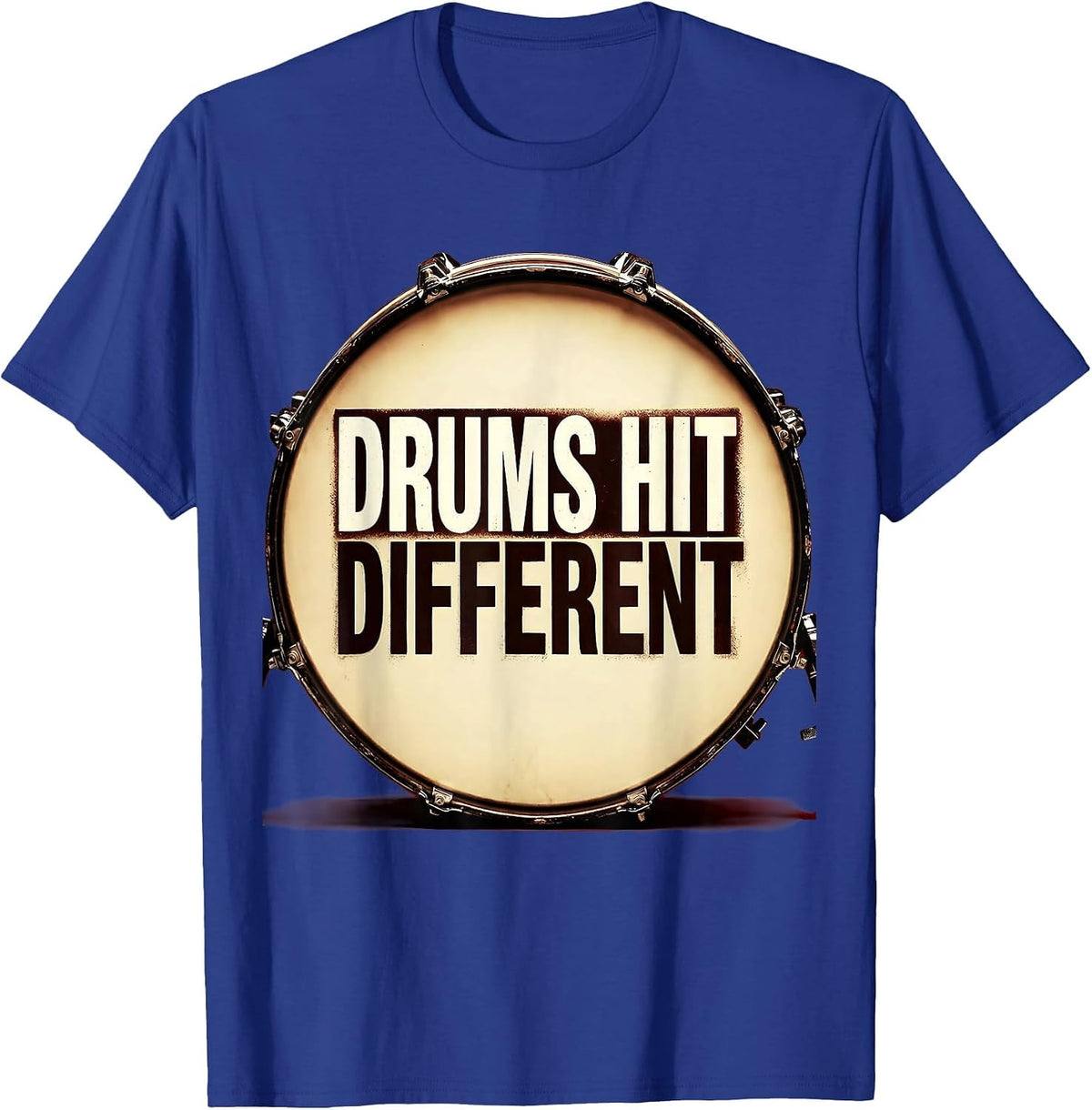 Drums Hit Different Band Music Graphic Design T-Shirt - Royal Blue