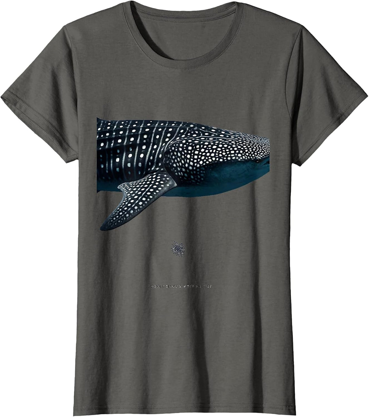 Women's Whale Sharks Nothing Else Animal Skin Pattern Marine T-Shirt - Asphalt Grey
