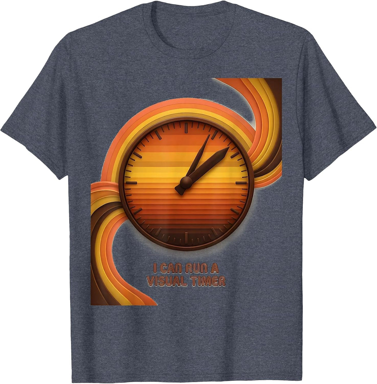 I Can Run A Visual Timer Retro Special Education Teacher T-Shirt - Heather Blue