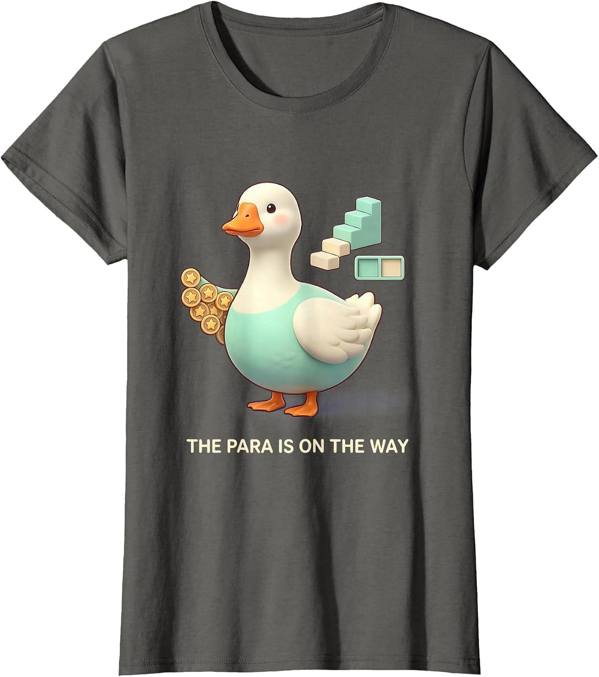 Women's The Para Is On The Way Cute Kawaii Special Education Teacher T-Shirt - Asphalt Grey