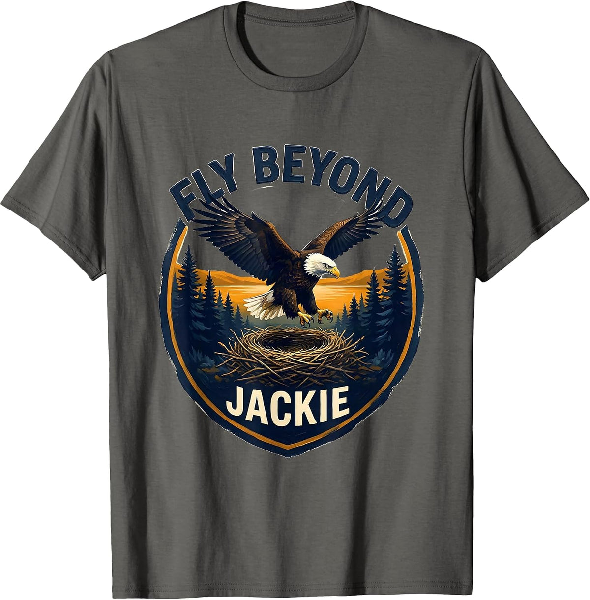 Fly Beyond Jackie Vintage Eagle Memorial Big Bear Lake T-Shirt - Asphalt Grey