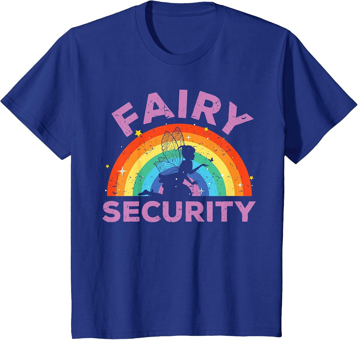 Men Fairy Security Funny Dad Costume T-Shirt - Royal Blue