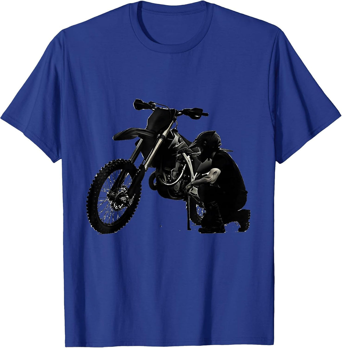 Men's Dirt Bike Crash Funny Motocross Biker Gift T-Shirt - Royal Blue