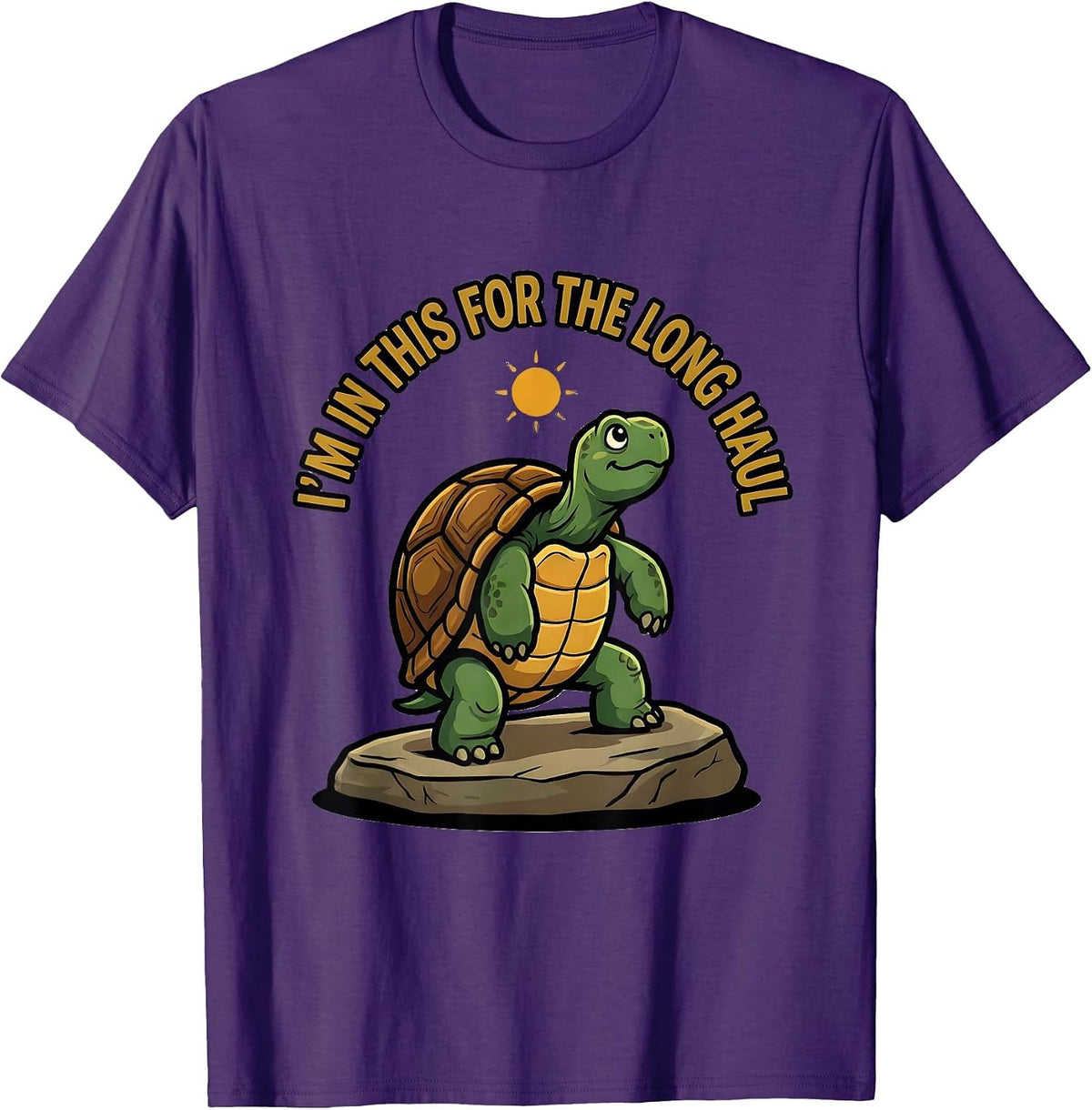 I'm In This For The Long Haul Funny Tortoise Lover Pet Owner T-Shirt - Purple