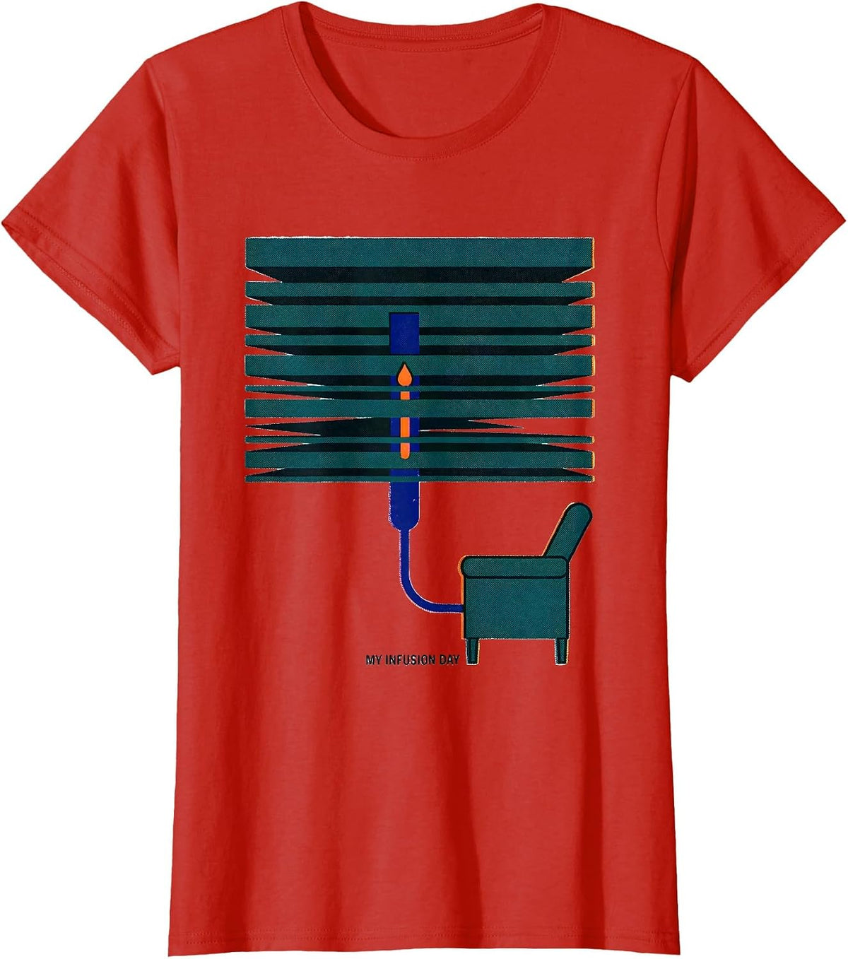 Women's My Infusion Day Occupational Pride Nurse Humor T-Shirt - Red