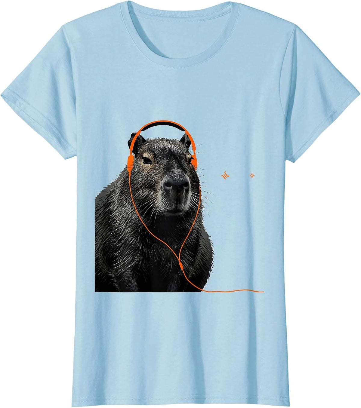 Women's Capybara Gamer Minimalist Funny Animal Lover T-Shirt - Baby Blue