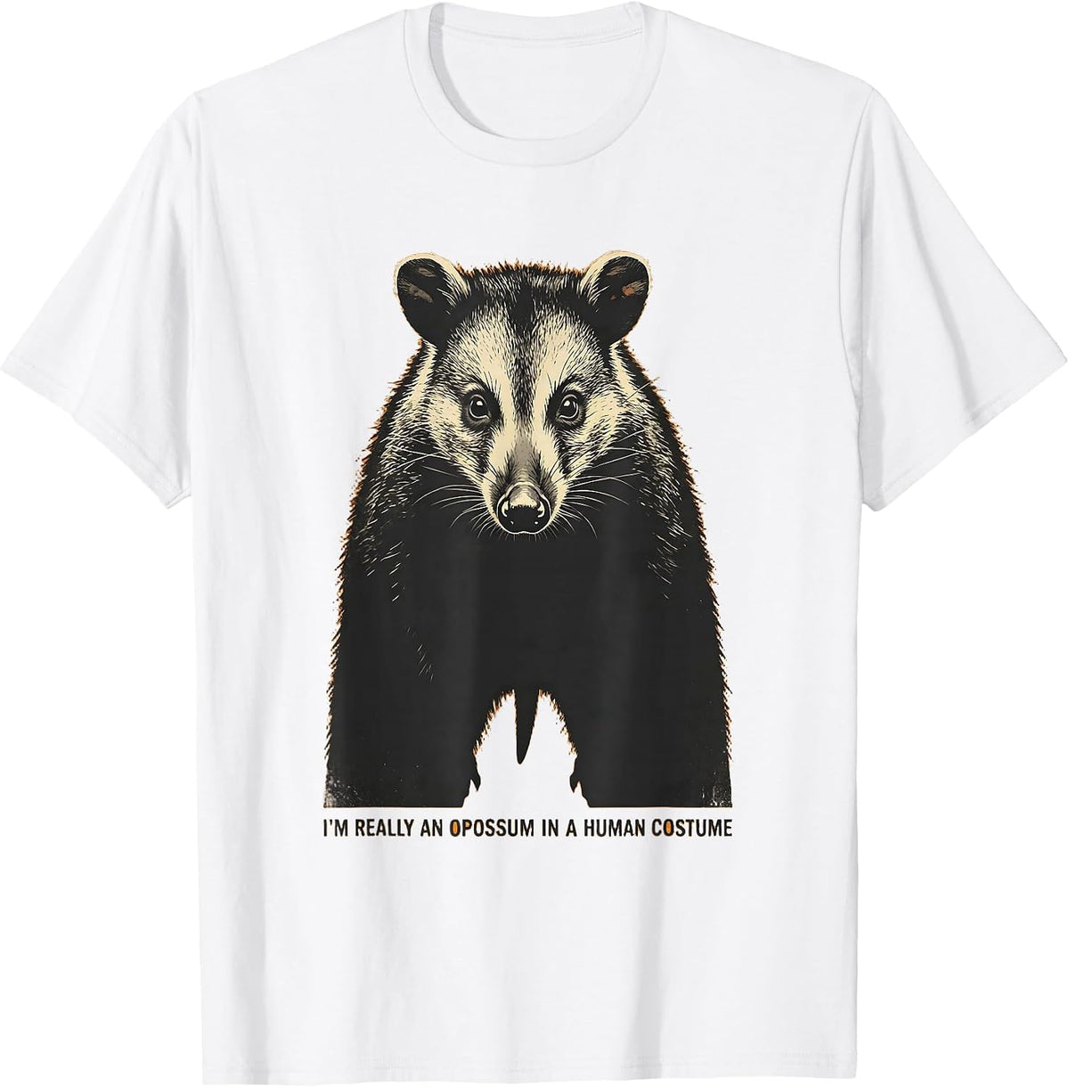 Men's I'm Really An Opossum In A Human Costume Funny T-Shirt - White