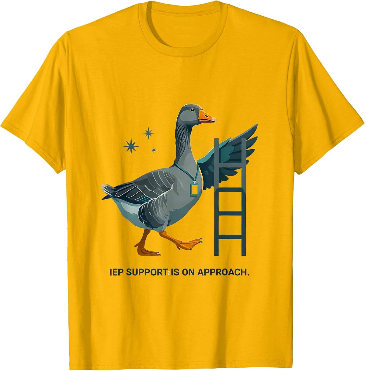 IEP Support Is On Approach Funny Special Education Teacher T-Shirt - Golden Yellow