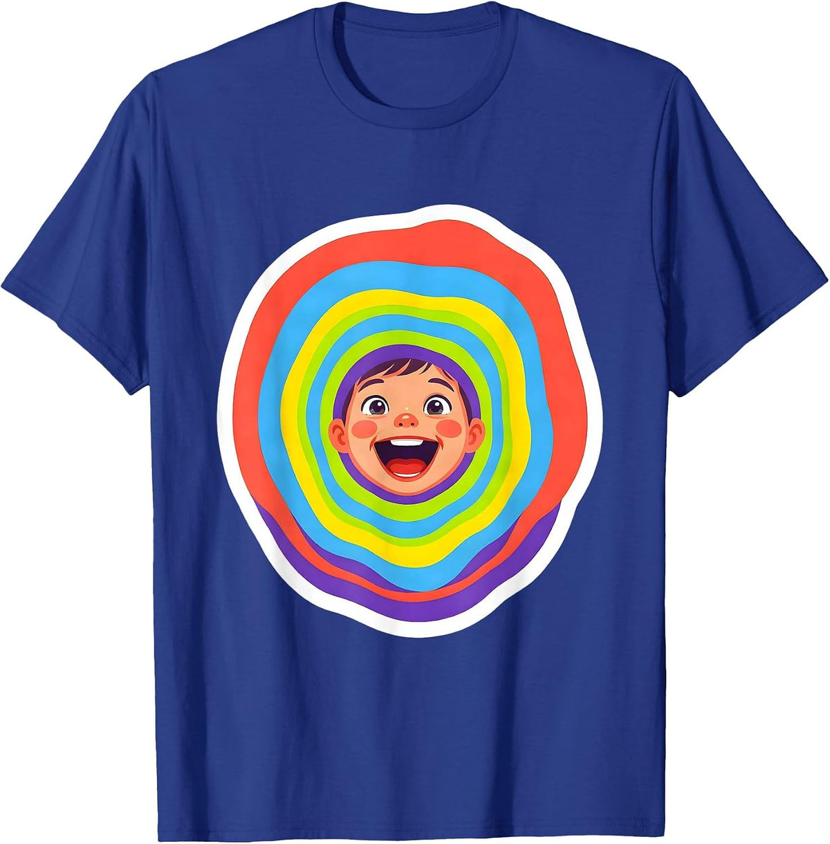 Men's SLP Speech Therapist Colorful Sound Waves Design T-Shirt - Royal Blue