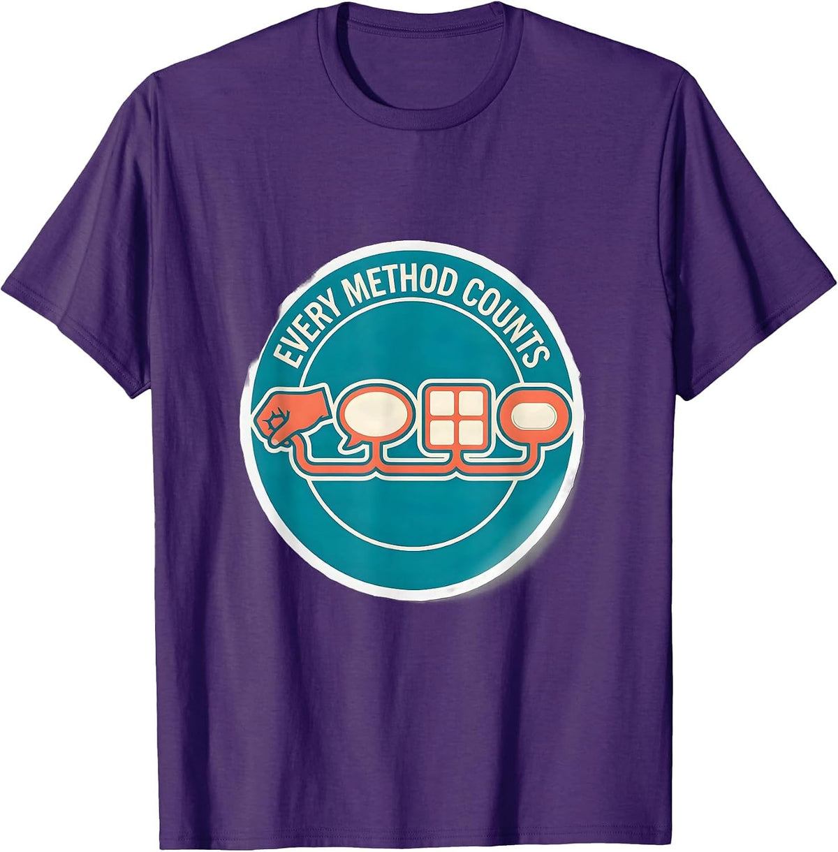 Every Method Counts Inclusive Special Education Teacher T-Shirt - Purple