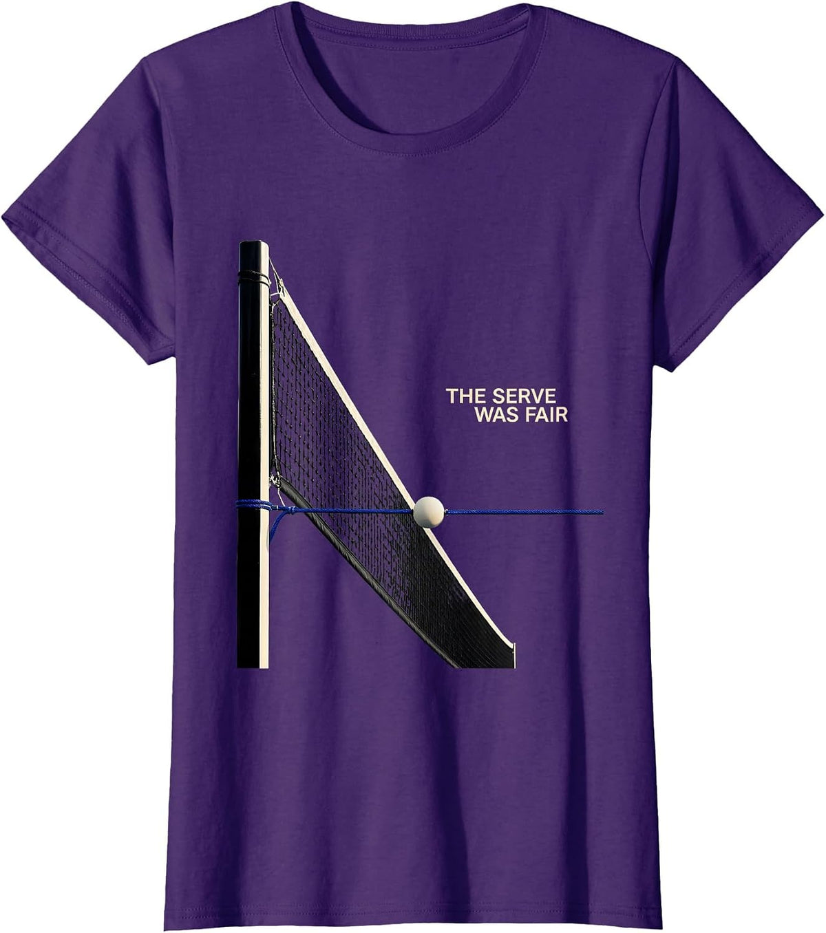 Women's The Serve Was Fair Funny Tennis Player & Coach Gift T-Shirt - Purple