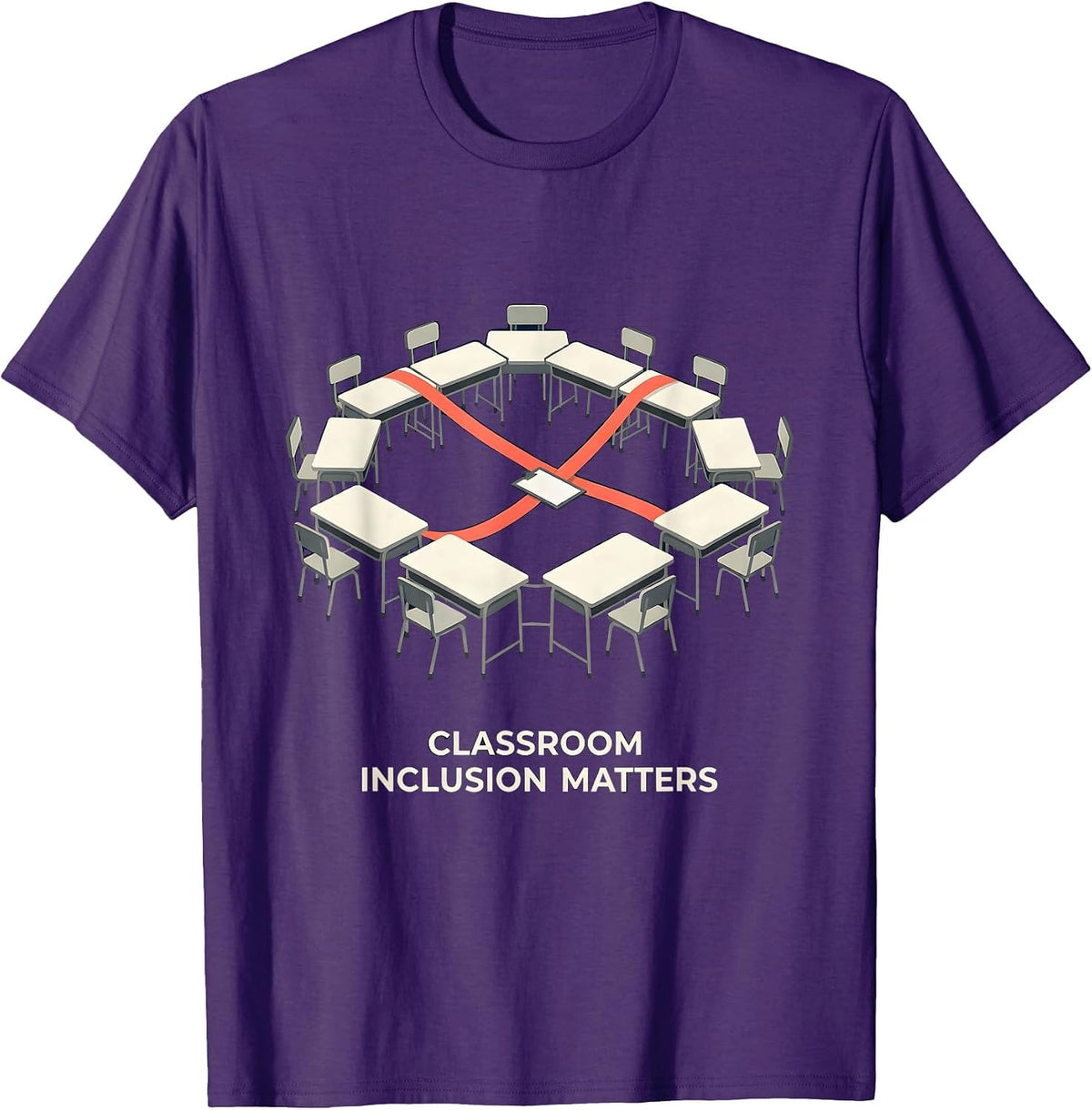 Men's Classroom Inclusion Matters Special Education Teacher Autism T-Shirt - Purple