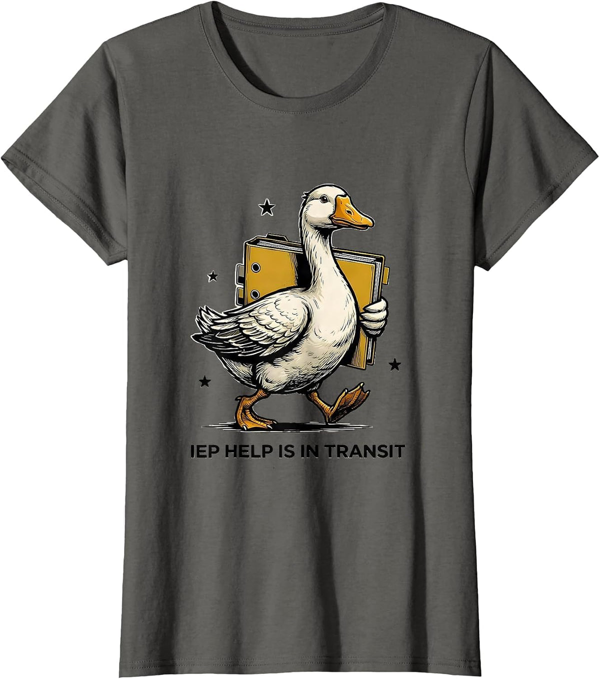 Women's IEP Help Is In Transit Funny Special Education Teacher Sped T-Shirt - Asphalt Grey