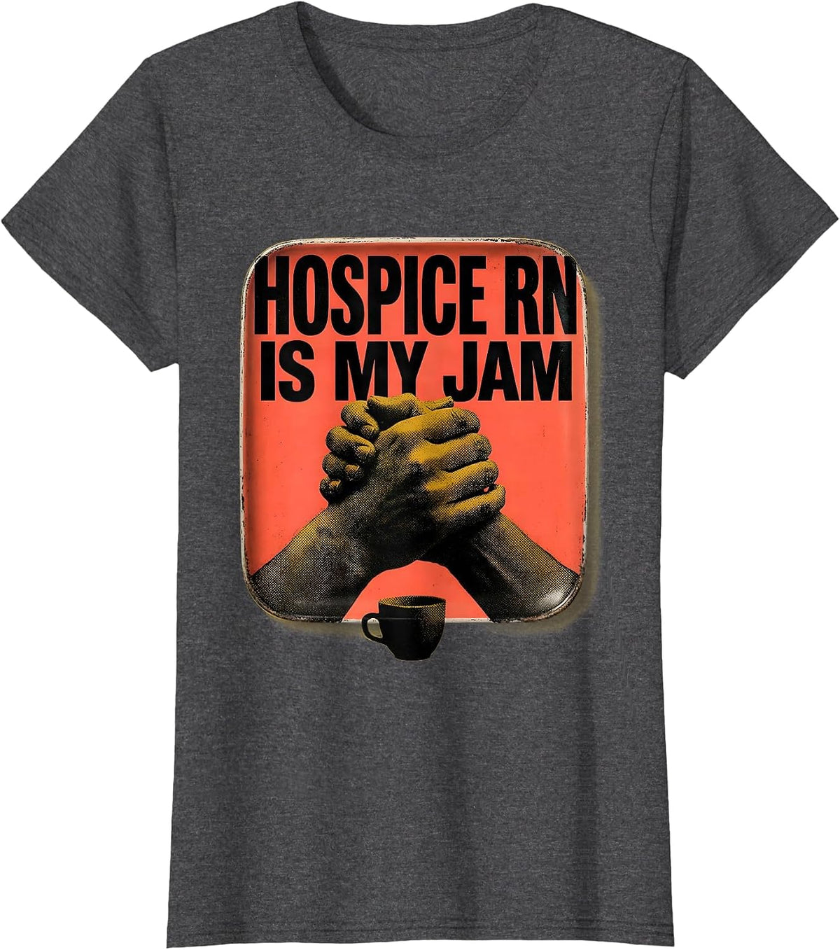 Women's Hospice RN Is My Jam Funny Nurse Appreciation Gift T-Shirt - Dark Heather Grey