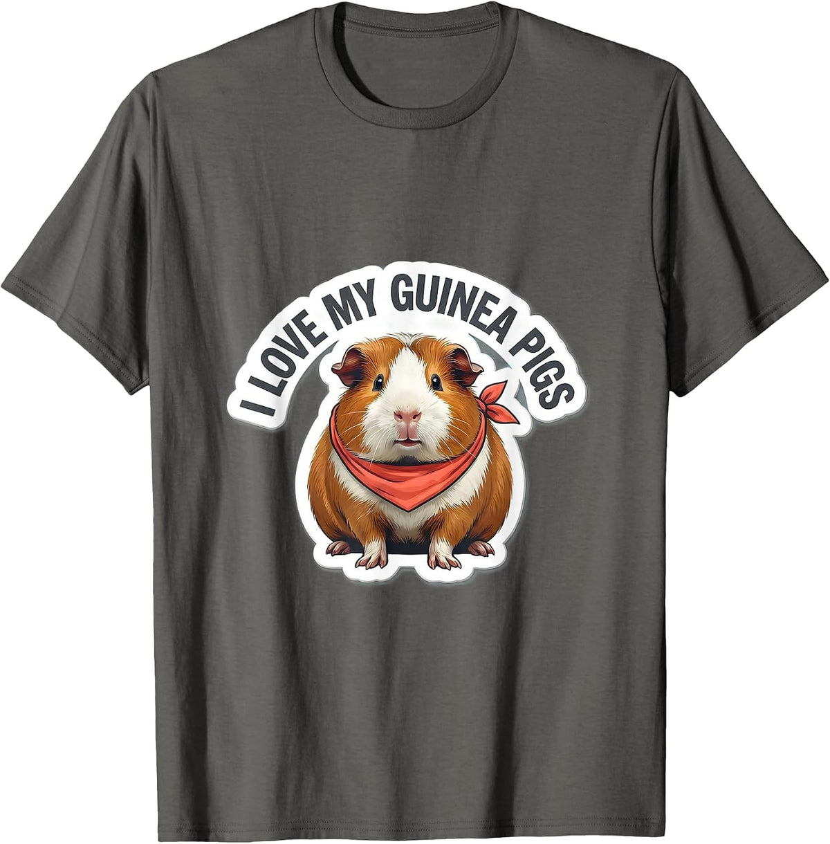 Men's I Love My Guinea Pigs Funny Farm Animal Lover Gift T-Shirt - Asphalt Grey