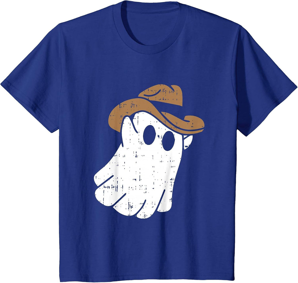 Cowboy Ghost Halloween Costume Funny Spooky Boo Spirit T-Shirt - Royal Blue