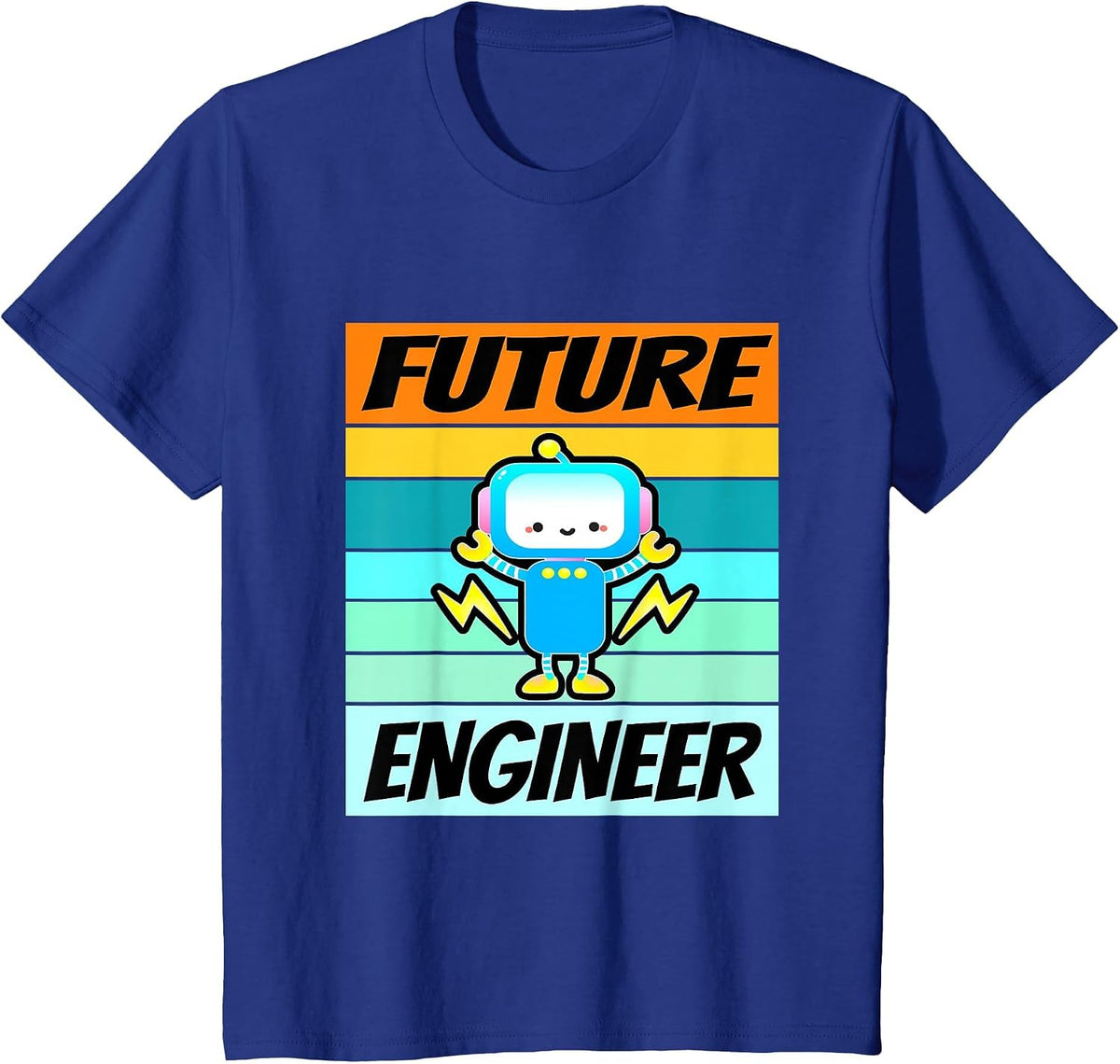 Future Engineer Shirt Boys Girls Software Engineering Kids T-Shirt - Royal Blue