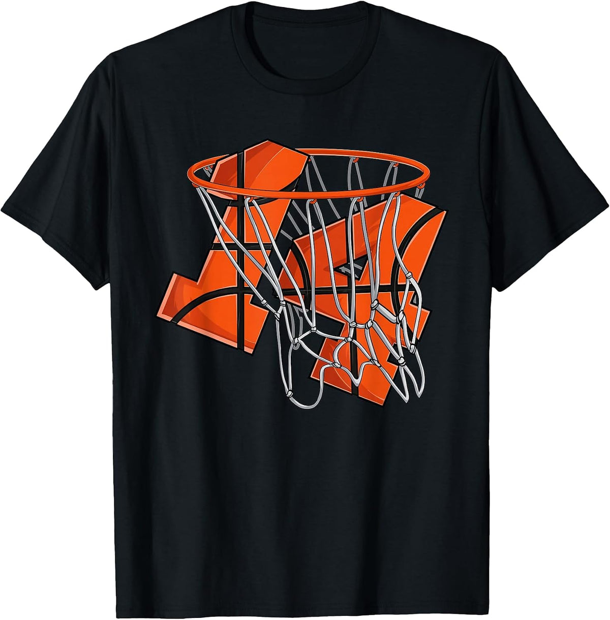 14th Birthday Basketball Shirt Kids, Boys 14 Year Old T-Shirt - Black