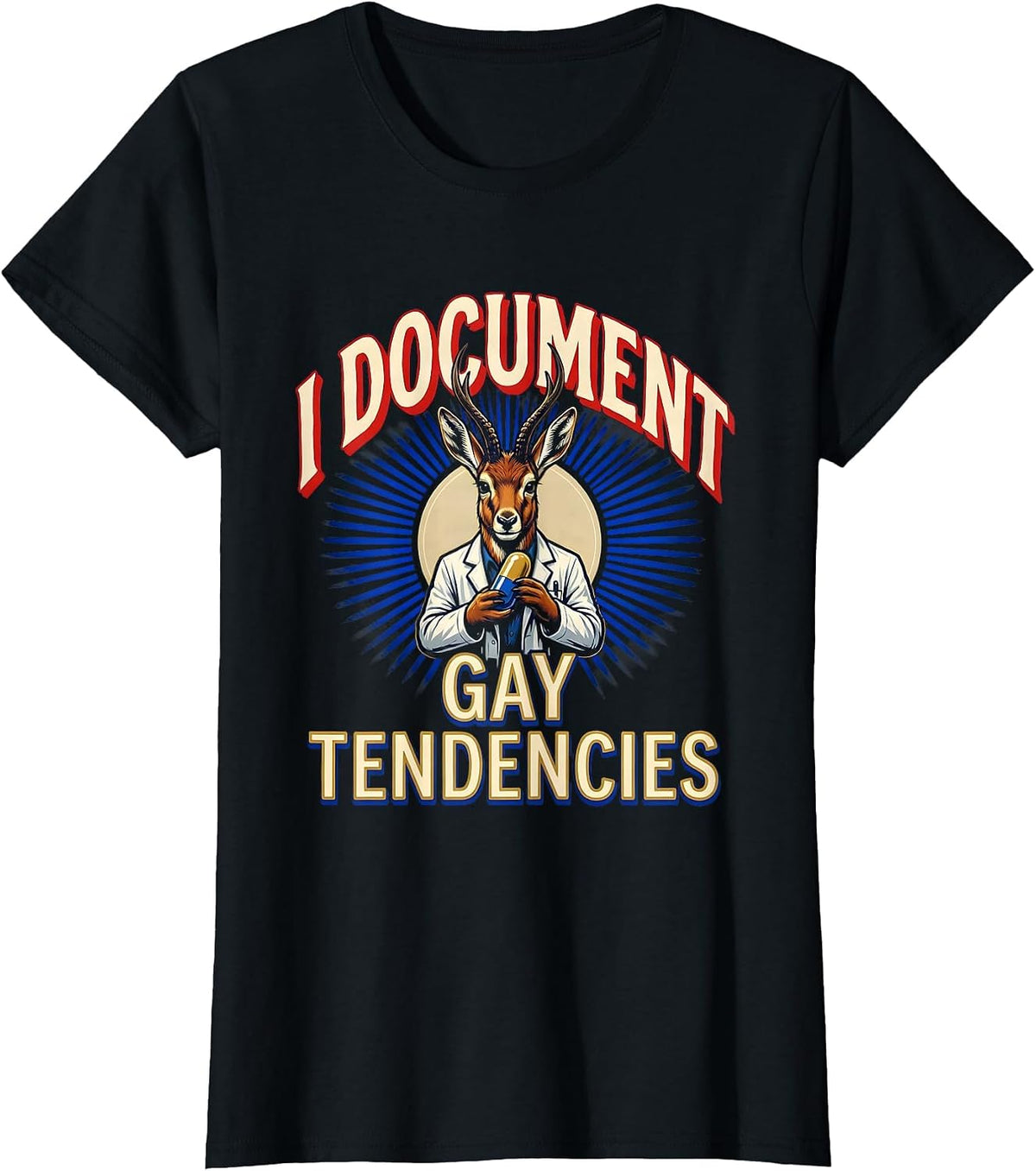 Women's I Document Gay Tendencies Funny Bootleg Meme Humor Queer T-Shirt - Black