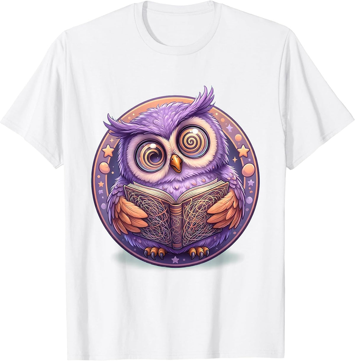 Men's Confused Owl Staring At Instructions Funny T-Shirt - White