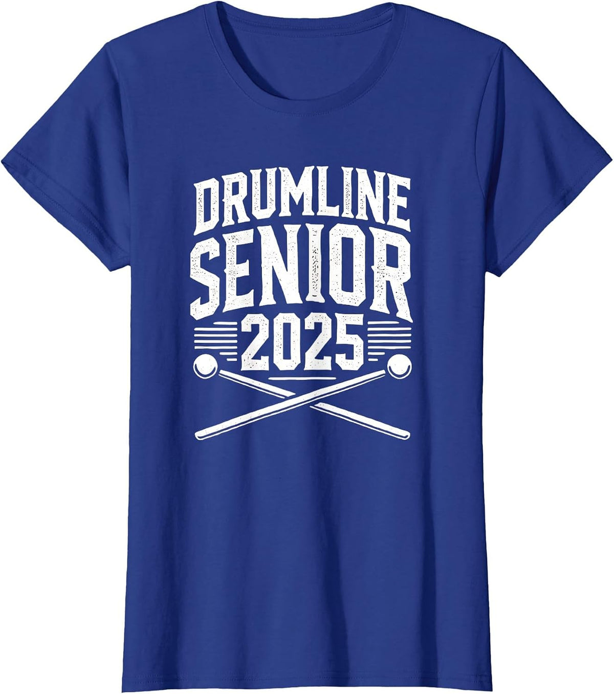 Drumline Senior 2025 High School Marching Band T-Shirt - Royal Blue