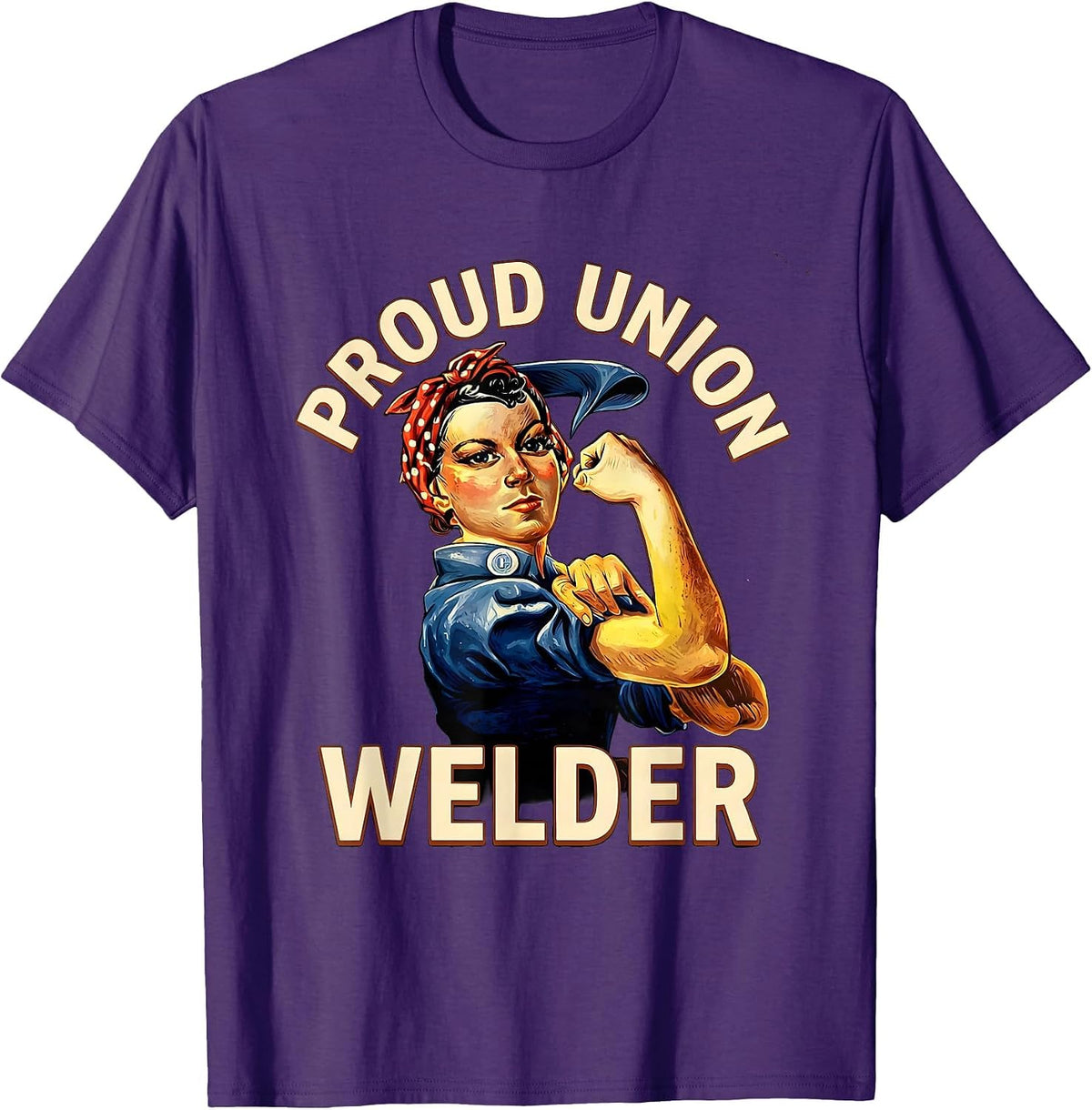 Proud Union Welder Labor Day Union Strong Skilled Worker T-Shirt - Purple