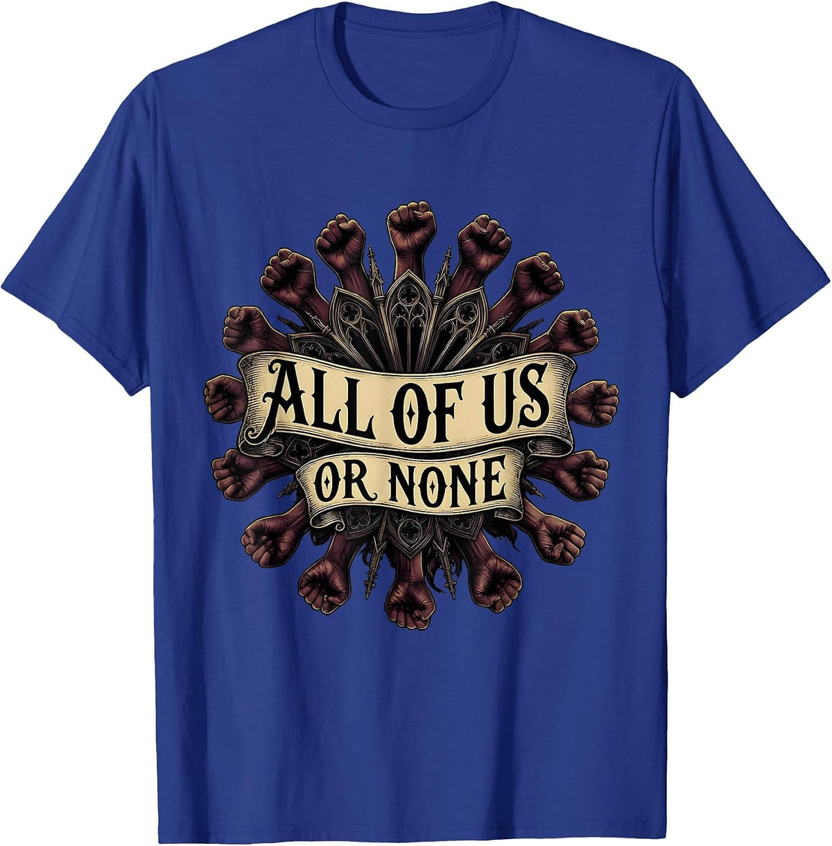 All of Us or None Inclusion Equality Design T-Shirt - Royal Blue