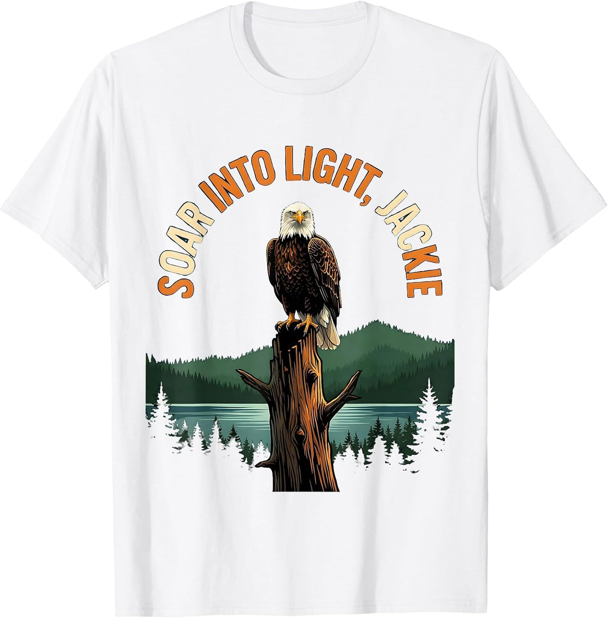 Men's Soar Into Light Jackie Big Bear Eagle Memorial Tribute T-Shirt - White