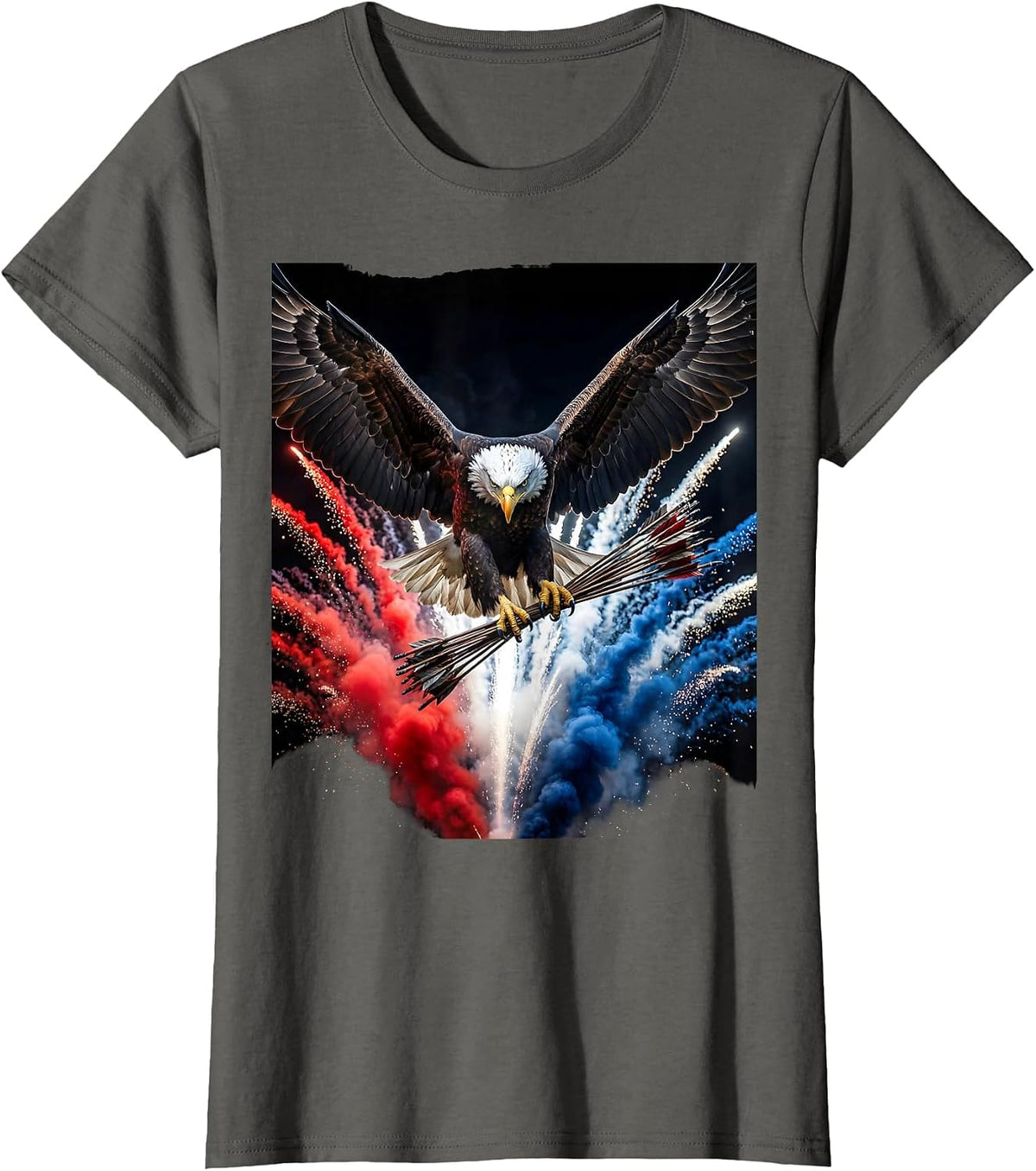 Women's Eagle Thirteen Arrows 250th Anniversary USA T-Shirt - Asphalt Grey
