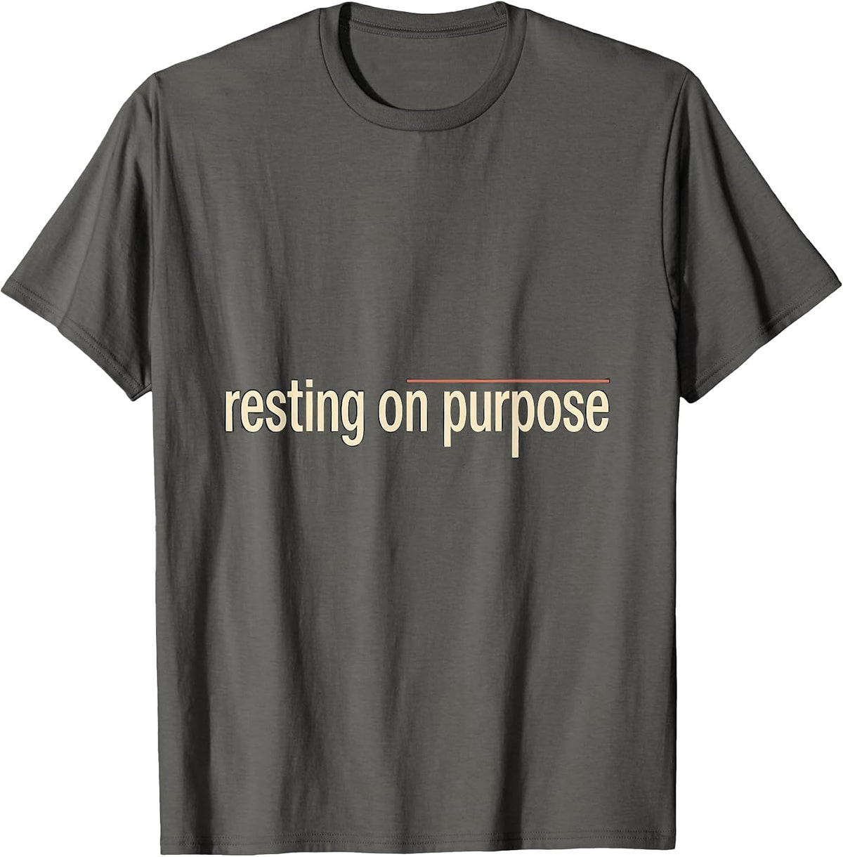 Resting On Purpose Cute Capybara Sleepybara Sleepwear Gift T-Shirt - Asphalt Grey