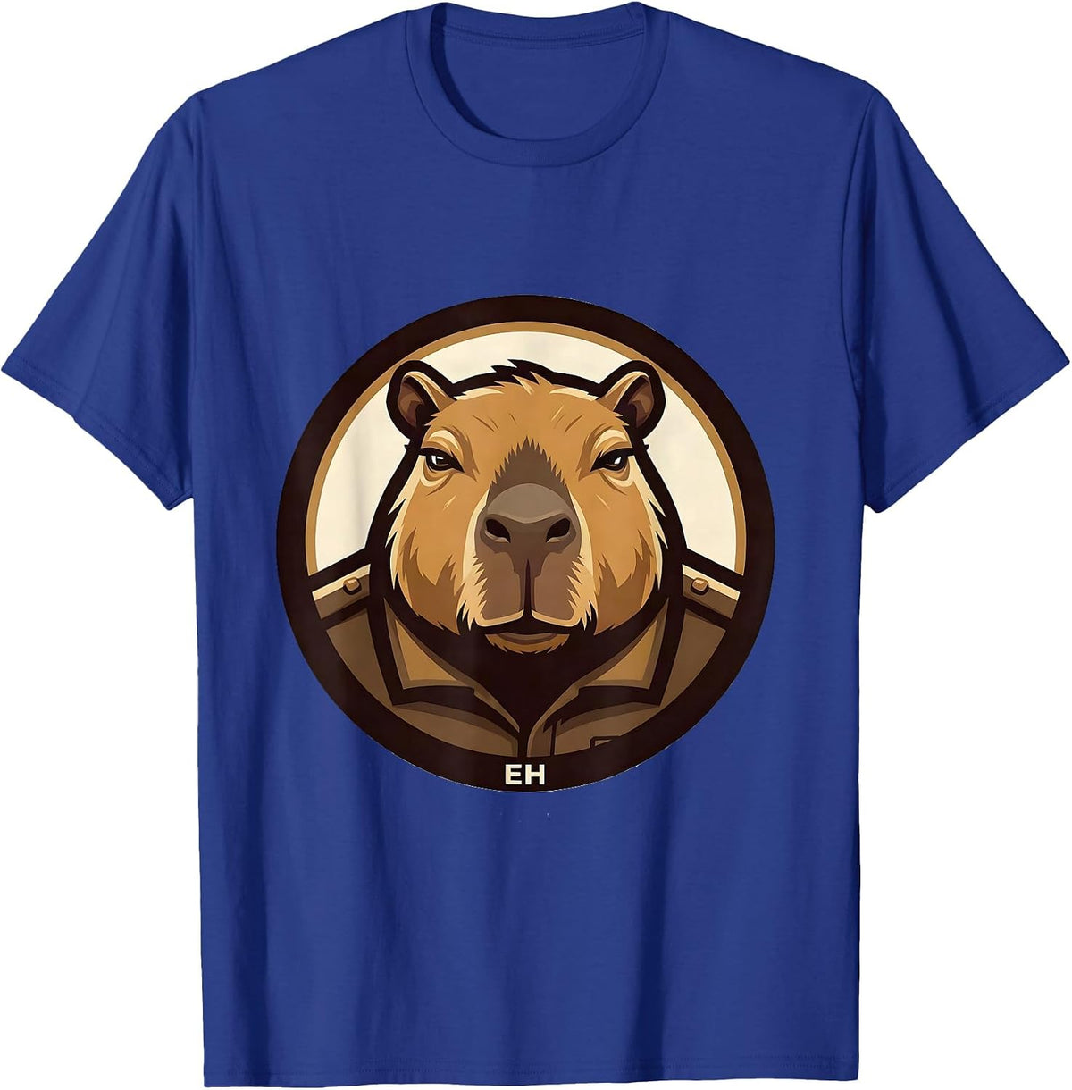Men's Eh Funny Capybara Meme Animal Humor Youth Gamer T-Shirt - Royal Blue