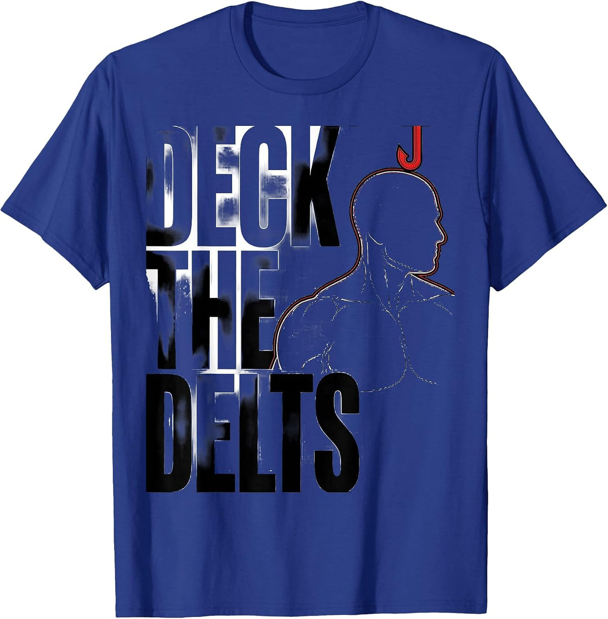 Deck The Delts Funny Physical Therapist Christmas Rehab T-Shirt - Royal Blue