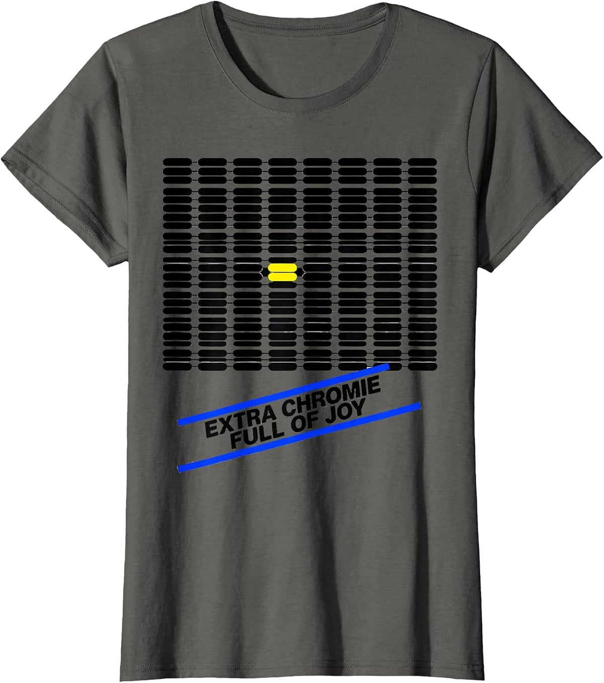 Women's Extra Chromie, Full Of Joy Heartfelt Down Syndrome Awareness T-Shirt - Asphalt Grey