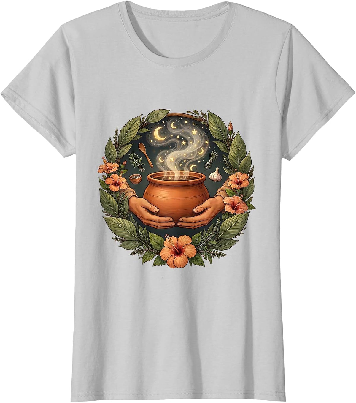 Women's Puerto Rican Abuela and Granddaughter Cooking T-Shirt - Silver Grey