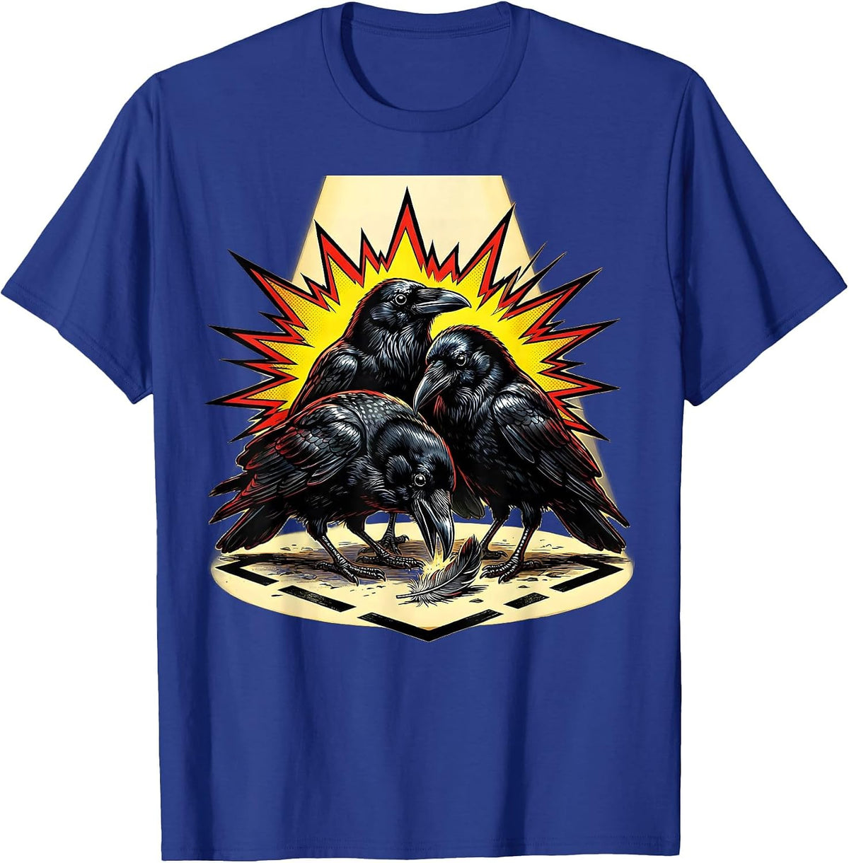 Crow Murder Dark Humor Gothic Bird Lover Halloween T-Shirt - Royal Blue
