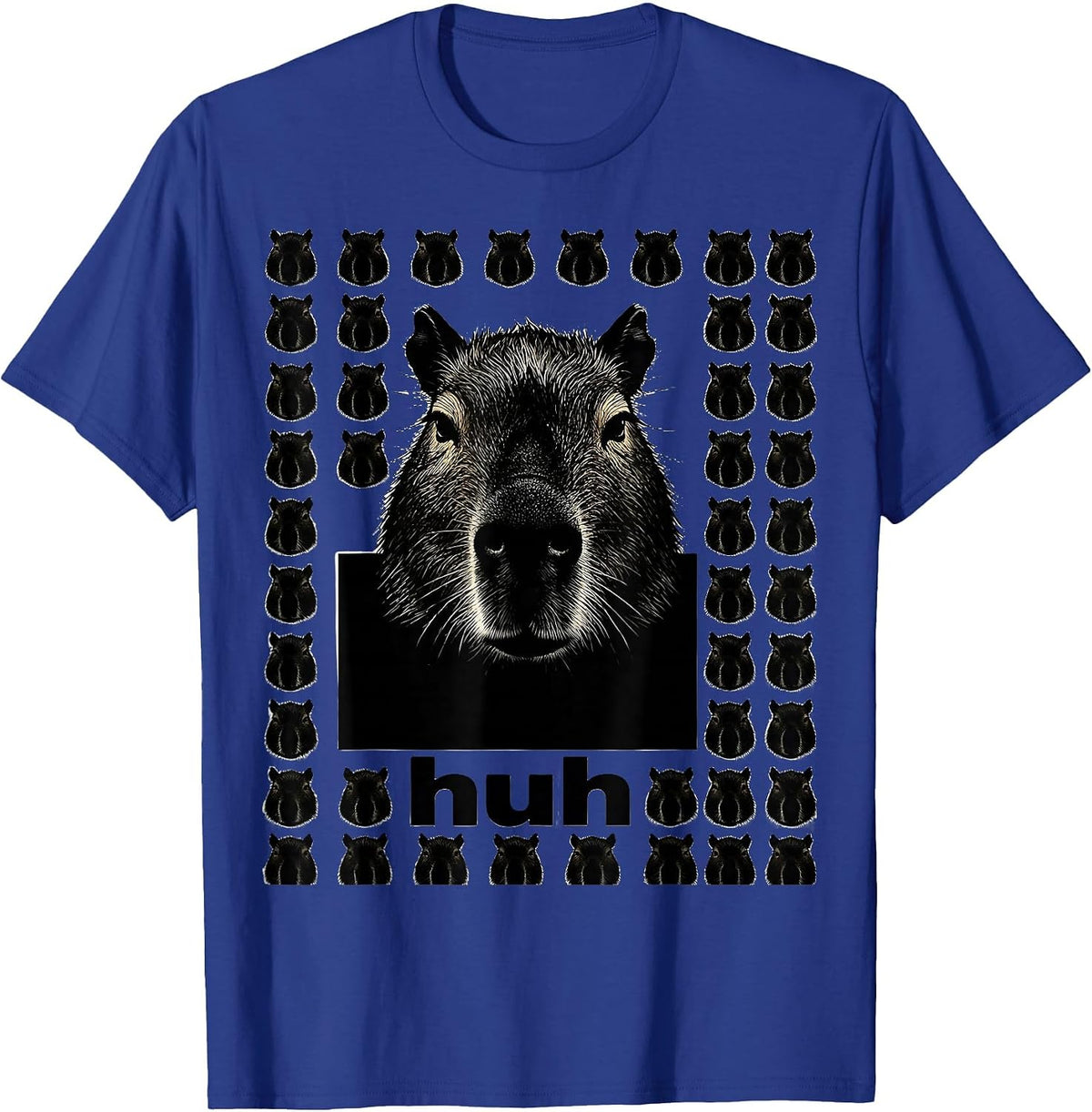 huh Funny Capybara Gamer Meme Humor Video Games T-Shirt - Royal Blue