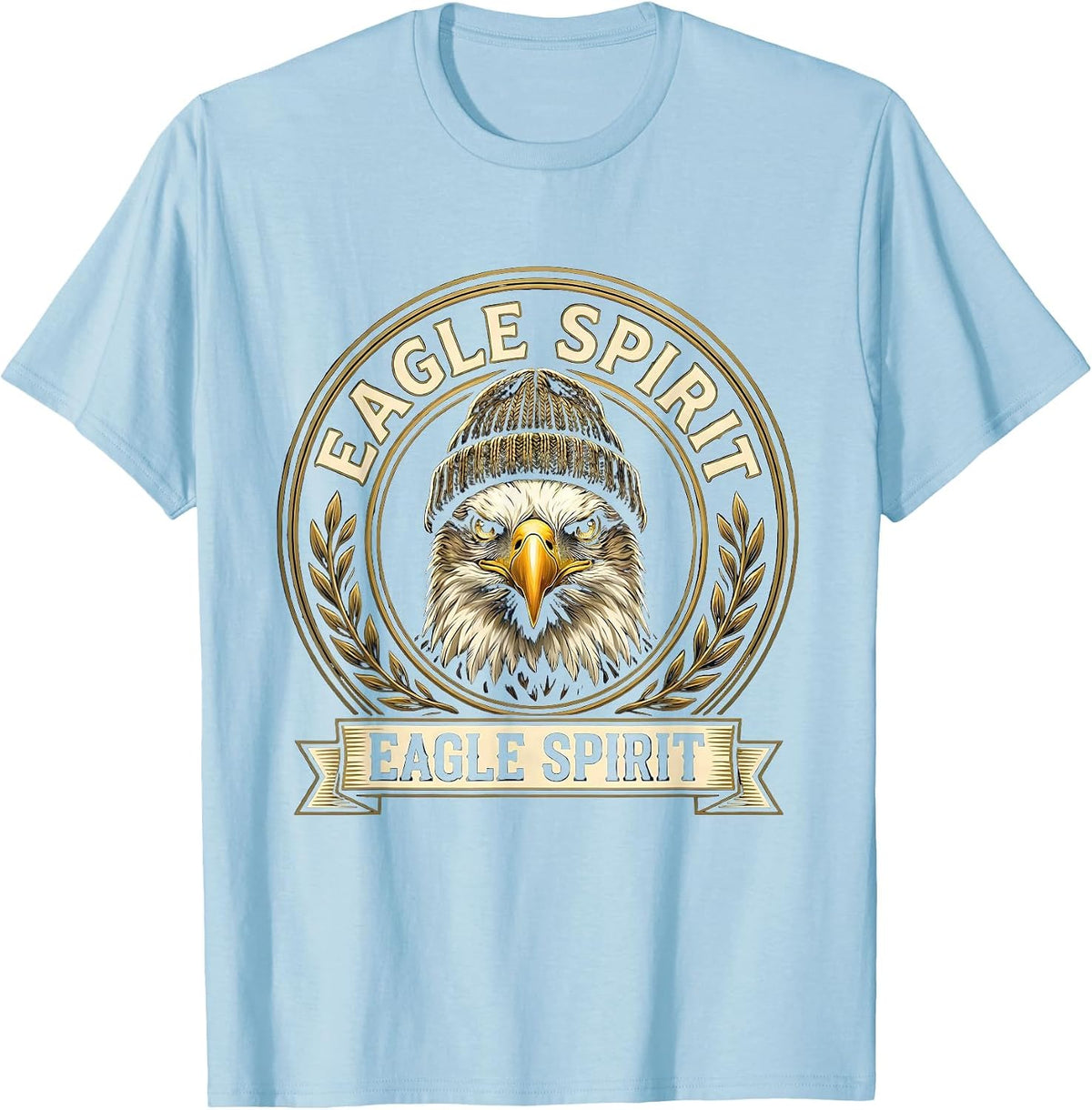 Men's Eagle Spirit Playful Pride Wildlife Lover Kids Family T-Shirt - Baby Blue