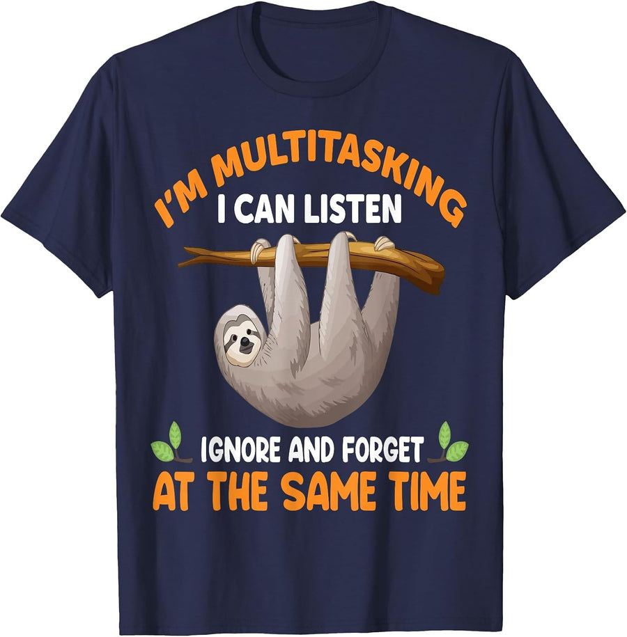 Im Multitasking i can Listen Ignore and Forget Same Time T-Shirt - Navy Blue