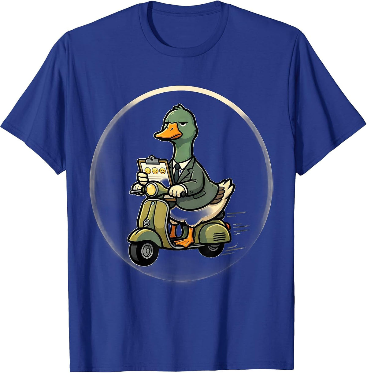 Men's Off To Regulate Emotions Funny Goose Scooter ABA Therapist T-Shirt - Royal Blue