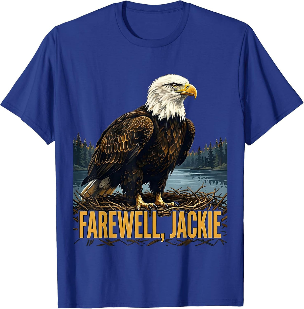 Men's Farewell, Jackie Vintage Eagle Memorial Big Bear Lake T-Shirt - Royal Blue