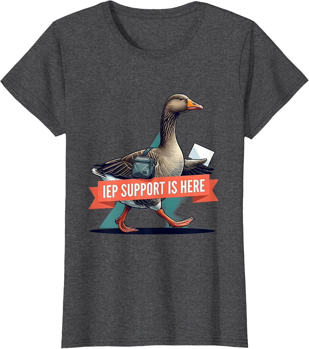 Women's IEP Support Is Here Funny Special Education Teacher Sped T-Shirt - Dark Heather Grey
