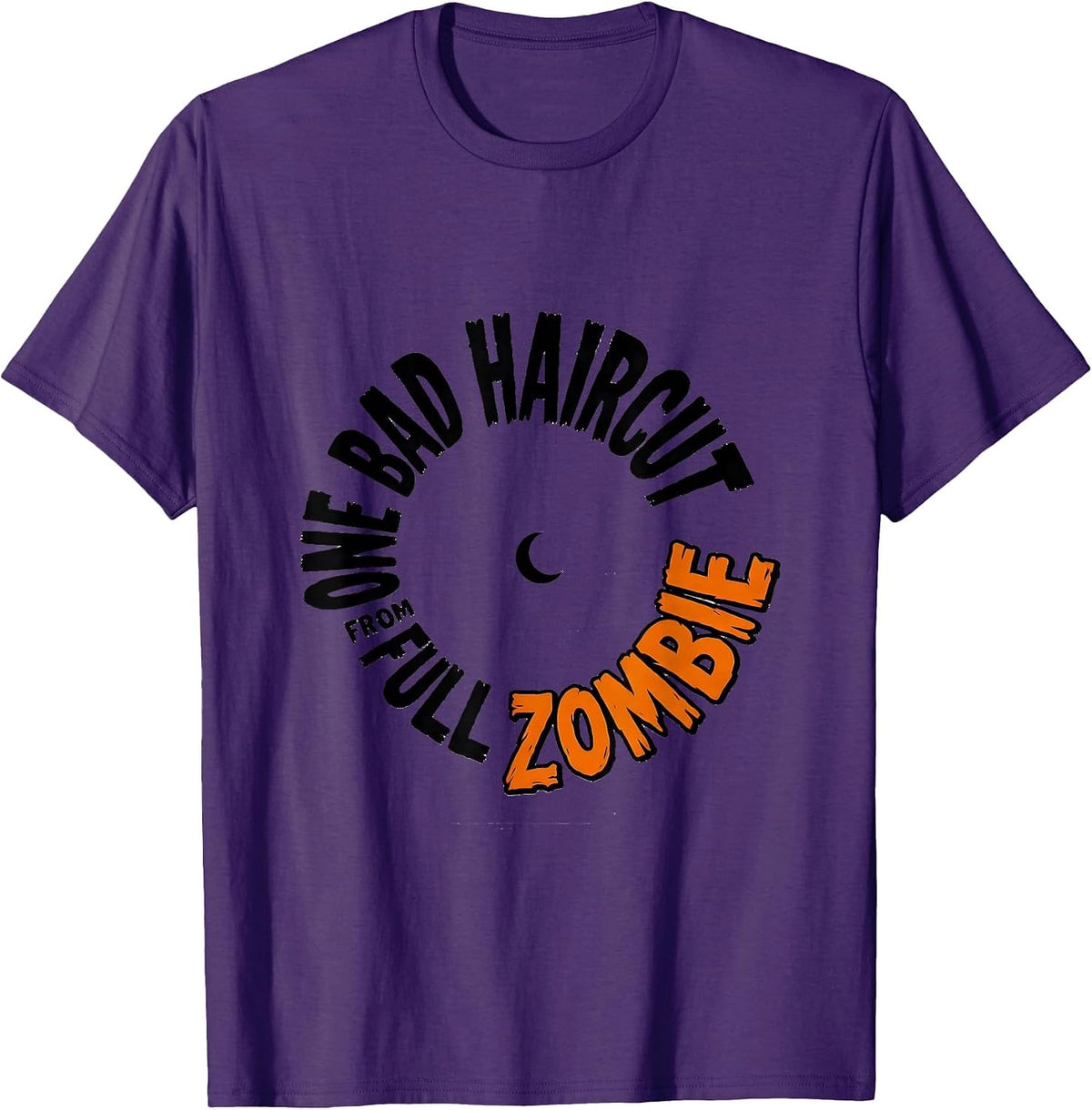 One Bad Haircut From Full Zombie Funny Hairdresser Skeleton T-Shirt - Purple