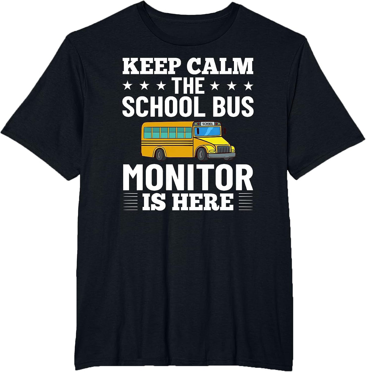 Bus Monitor School Bus Attendant Assistant Appreciation T-Shirt - Black