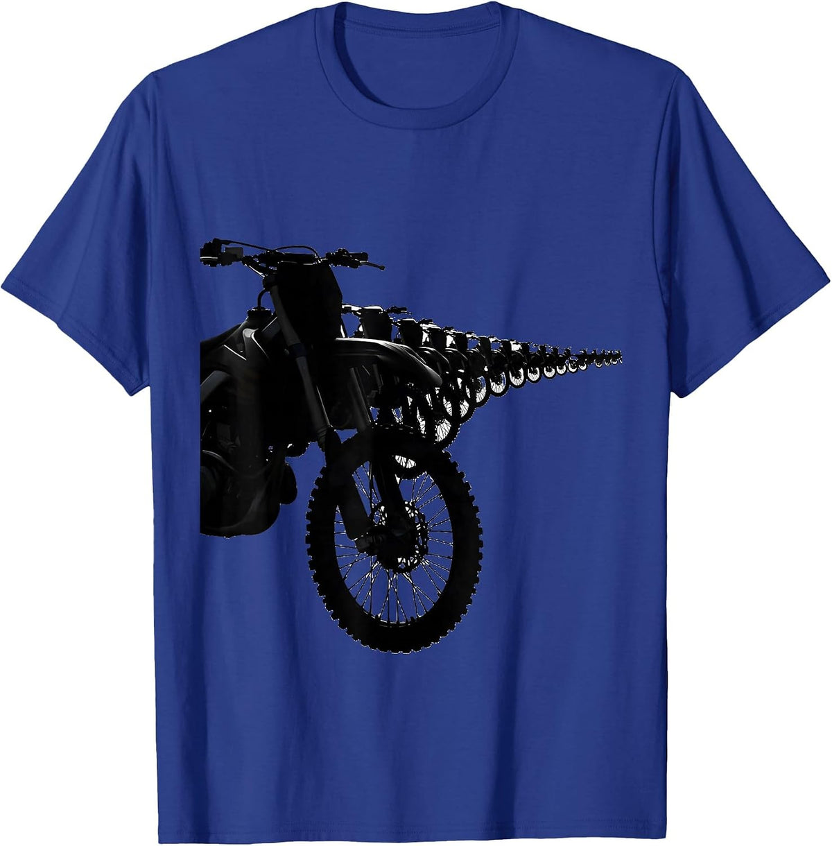 Men's Dirt Bike Silhouette Biker Motocross Hobby Gift T-Shirt - Royal Blue