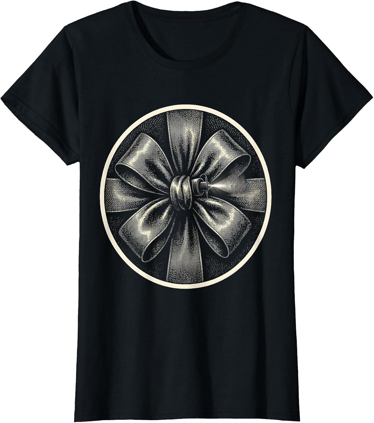 Christmas Bow Ultrasound Tech Radiology Tech Humor T-Shirt - Black