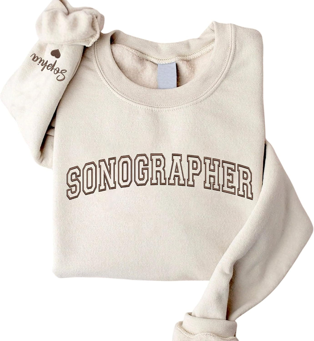 Personalized Profession Embroidered Sweatshirt, Custom Gifts for Nurse, Professors - Sonographer
